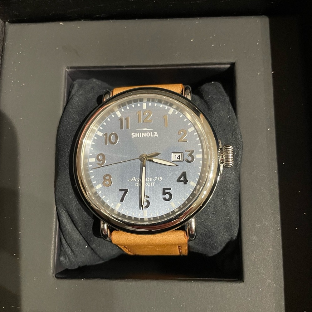 Shinola Runwell 47mm Watch - Brand new!  Included box and tags and papers